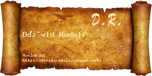 Dávid Rudolf névjegykártya